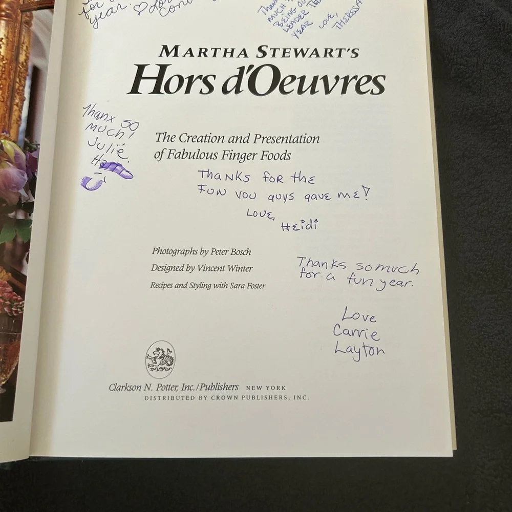 Martha Stewart Hors d’Oeuvres 1984 First Edition 1st Printing Hardcover Pls Read